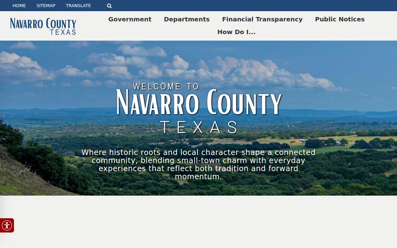 Navarro County courthouse and Sheriff location reference for warrant records